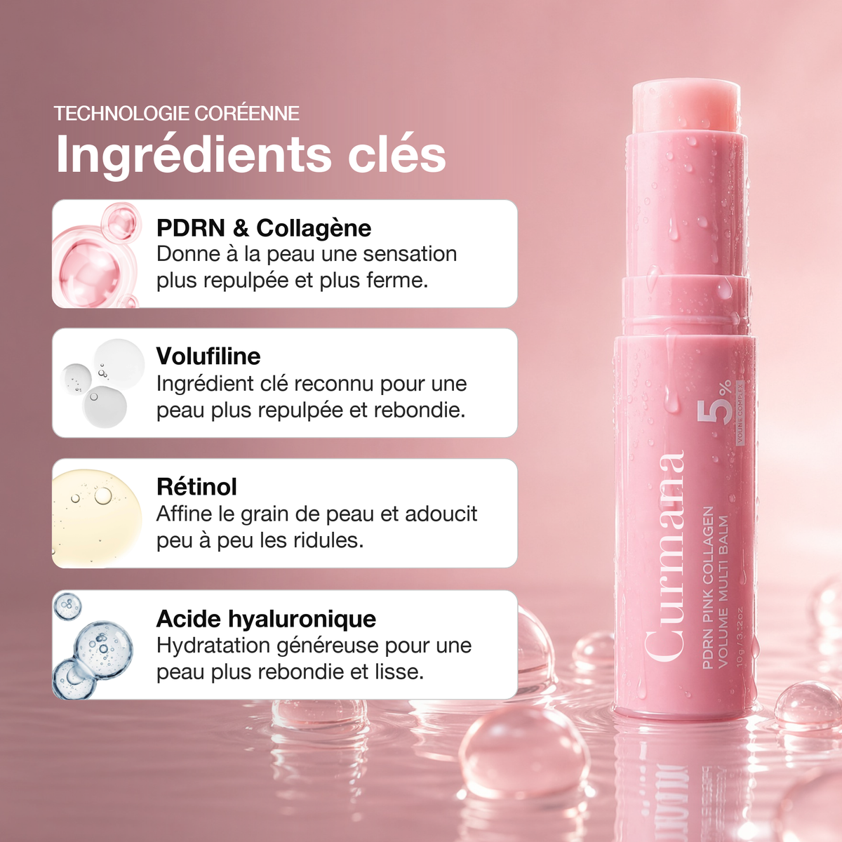 Baume volumisant au collagène