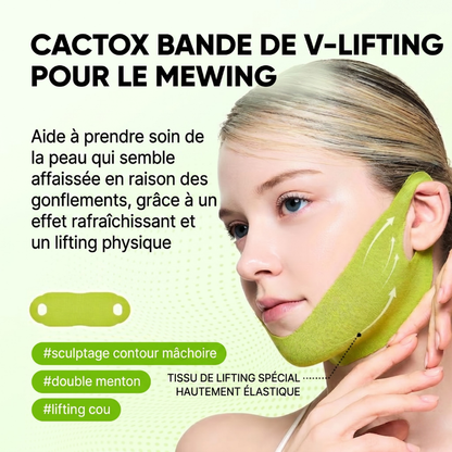 Bande de lifting en V Cactox Mewing (4 masques par paquet)
