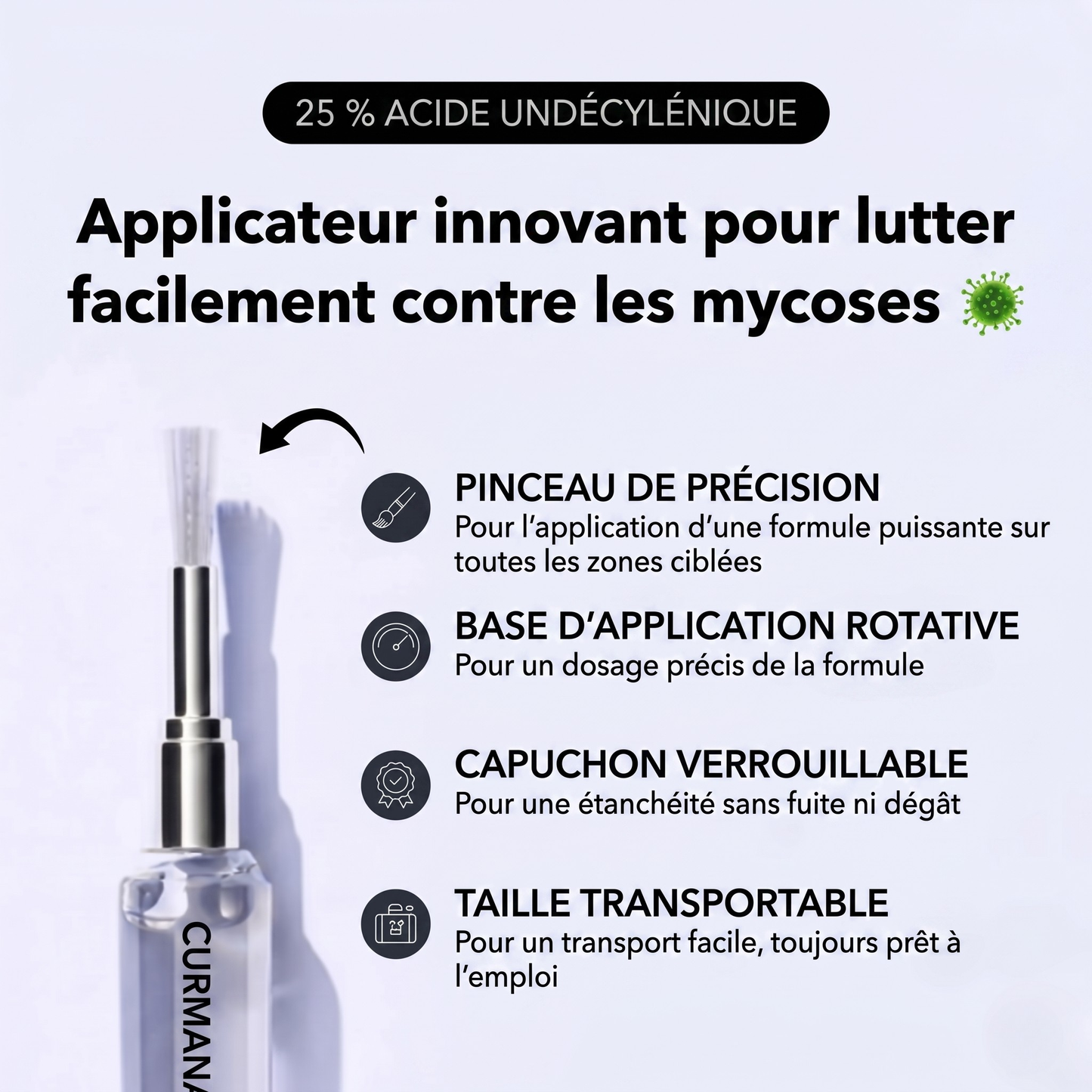 Éliminez la mycose des ongles à la racine — et pas seulement en surface.