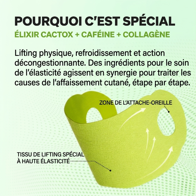 Bande de lifting en V Cactox Mewing (4 masques par paquet)