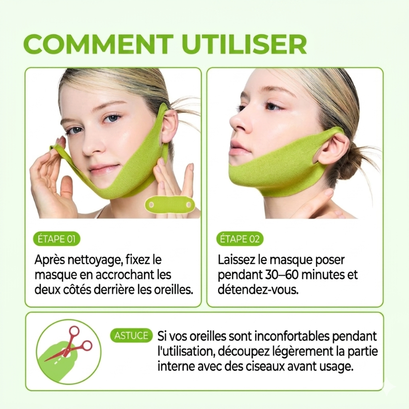 Bande de lifting en V Cactox Mewing (4 masques par paquet)