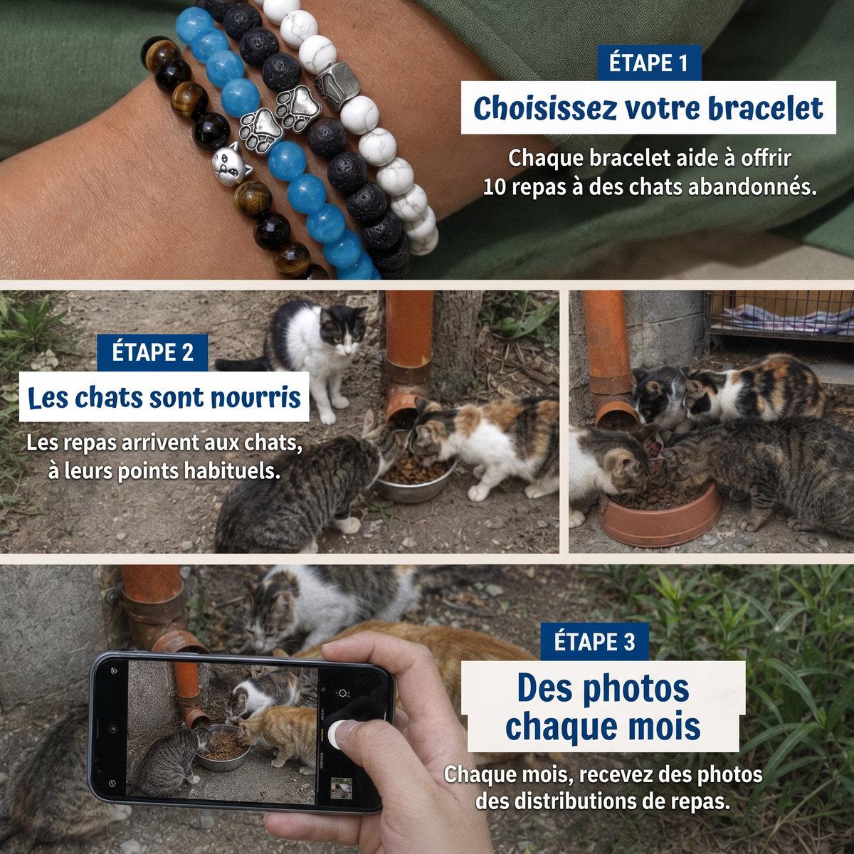 Comment votre achat aide, en 3 étapes